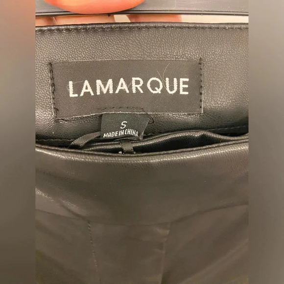 NWT LAMARQUE Pagetta Feather Trimmed Trousers Black Size Small - Picture 9 of 13